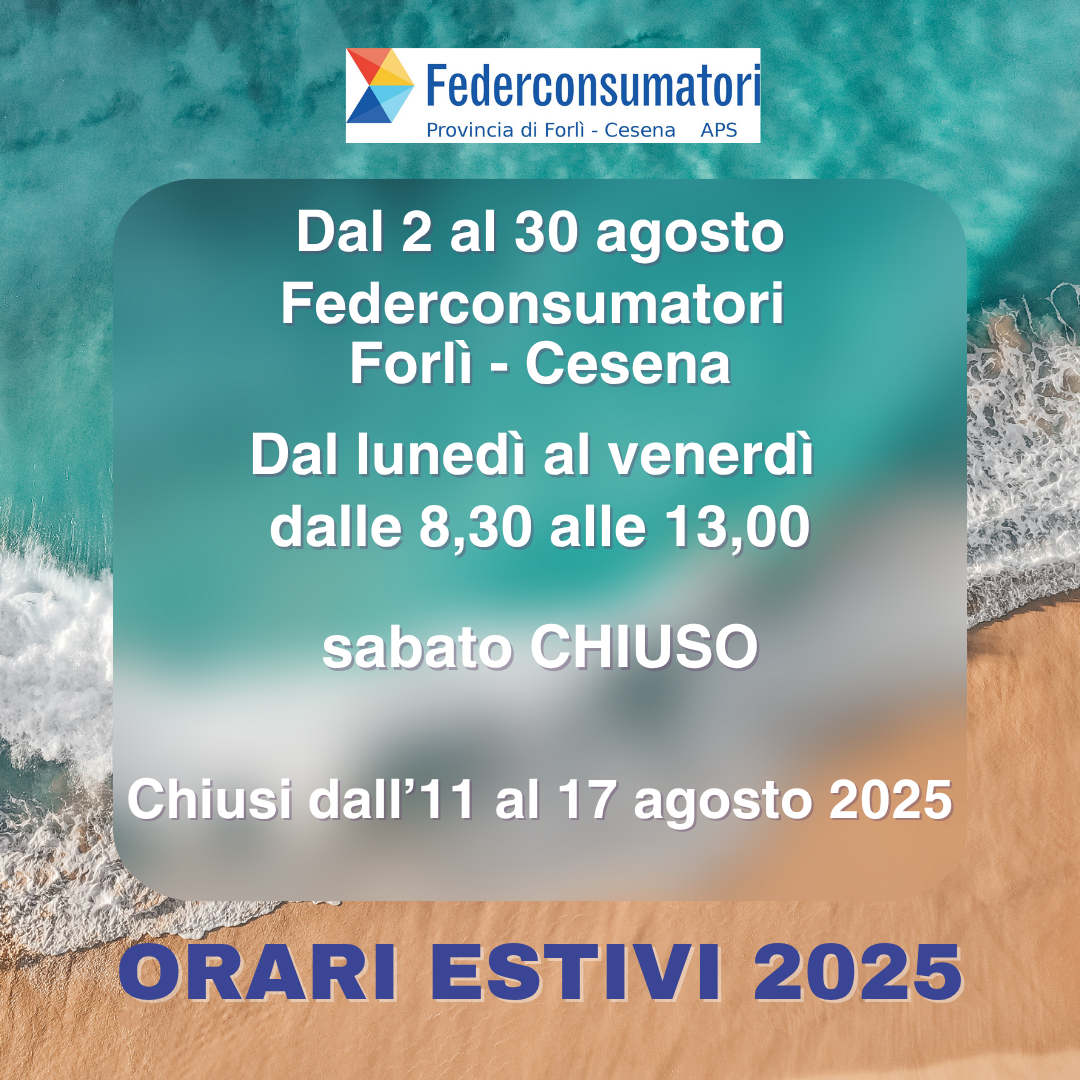 Al momento stai visualizzando Orari estivi 2025, sedi Forlì e Cesena
